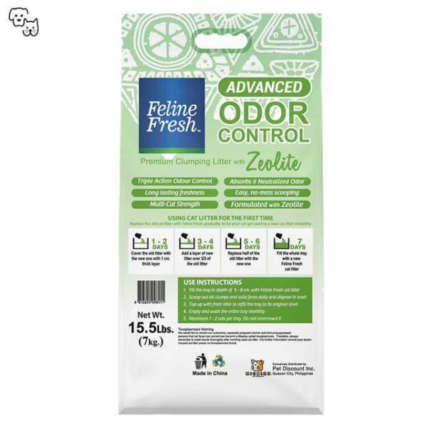 Feline Fresh Cat Litter Advanced Odor Control w/ Zeolite – Fresh & Clean 7kg