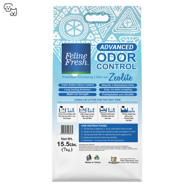 Feline Fresh Cat Litter Advanced Odor Control w/ Zeolite – Orange Burst 7kg