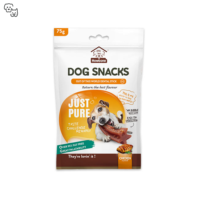 Howbone Just Pure Dog Snacks – Chicken Flavour Dental Stick 75g