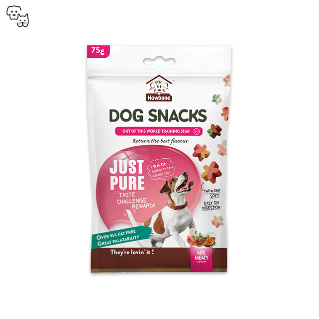 Howbone Just Pure Dog Snacks – Mix Meaty (Star Bites) 75g