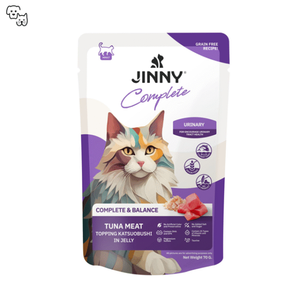Jinny Complete Wet Cat Food – Tuna and Katsuobushi in Jelly – Urinary 70g