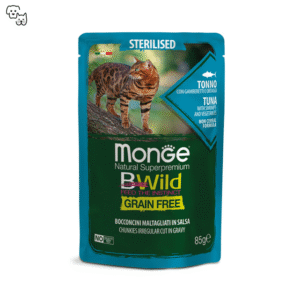 Monge Bwild Sterilized Wet Cat Food Grain Free Tuna with Shrimps & Vegetables 85g