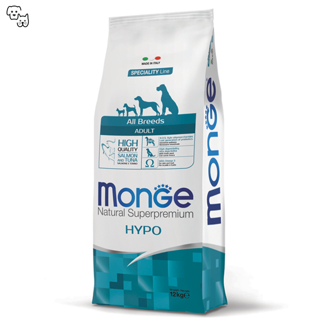 Monge Natural Superpremium Dry Dog Food – Adult Hypo with Salmon & Tuna 12kg