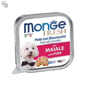 Monge Fresh Wet Dog Food – Pate and Chunkies with Pork / Maiale 100g