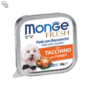 Monge Fresh Wet Dog Food – Pate and Chunkies with Turkey / Tacchino 100g