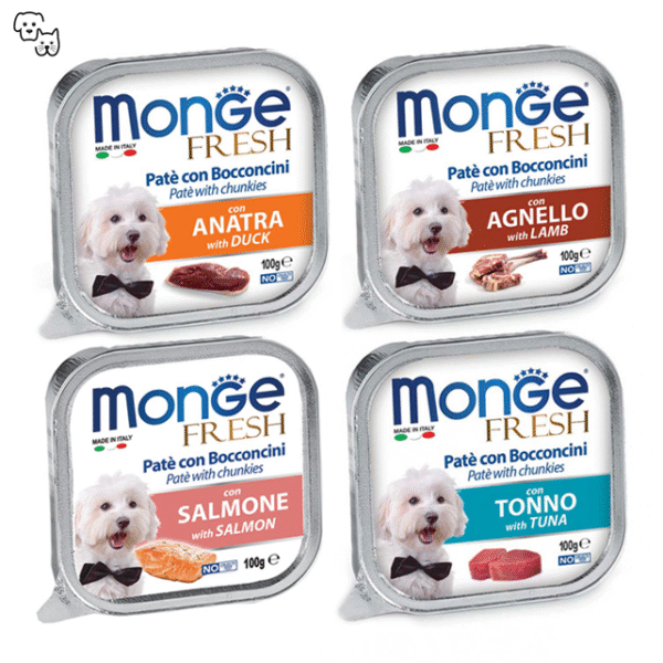 Monge Fresh Wet Dog Food – Pate and Chunkies with Duck / Anatra 100g