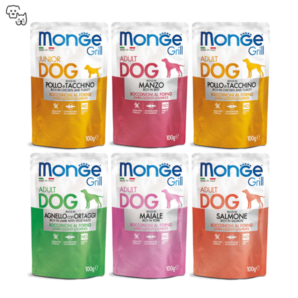 Monge Grill Junior Wet Dog Food – Chunkies – Chicken & Turkey 100g