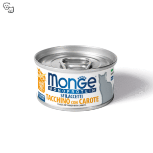 Monge Monoprotein Flakes Wet Cat Food – Turkey with Carrots 80g
