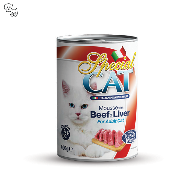 Special Cat Wet Food Mousse with Beef & Liver 400g